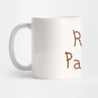 Red Panda Text with Red Panda tail pattern Mug